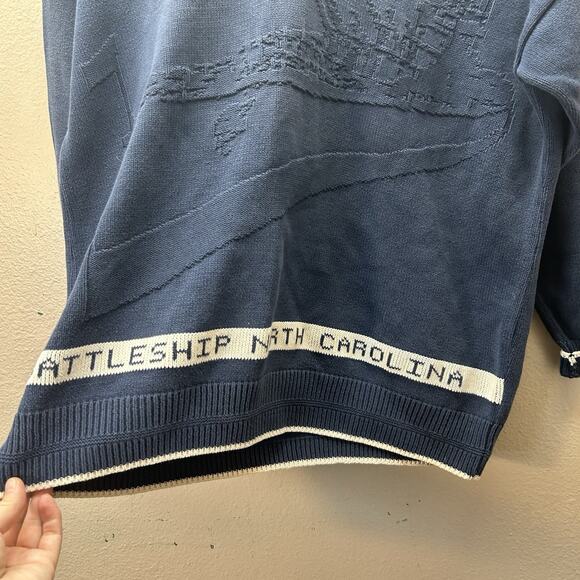 Brimwick BATTLESHIP NORTH CAROLINA BB 55 Sweater Military Nautical Navy VTG M - Picture 3 of 11